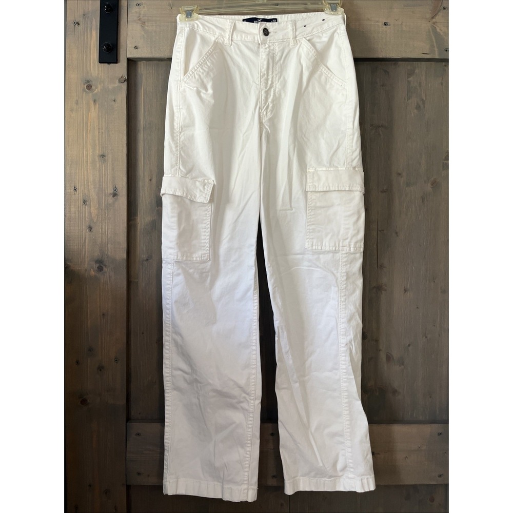 Hollister Ultra High Rise Dad Cargo Pant Gorpcore Painter Utility Sz 2 Straight